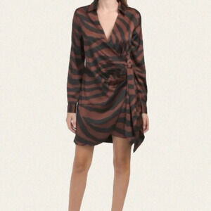 House of Harlow 1960 x Revolve Satin Wrap Mini Dress